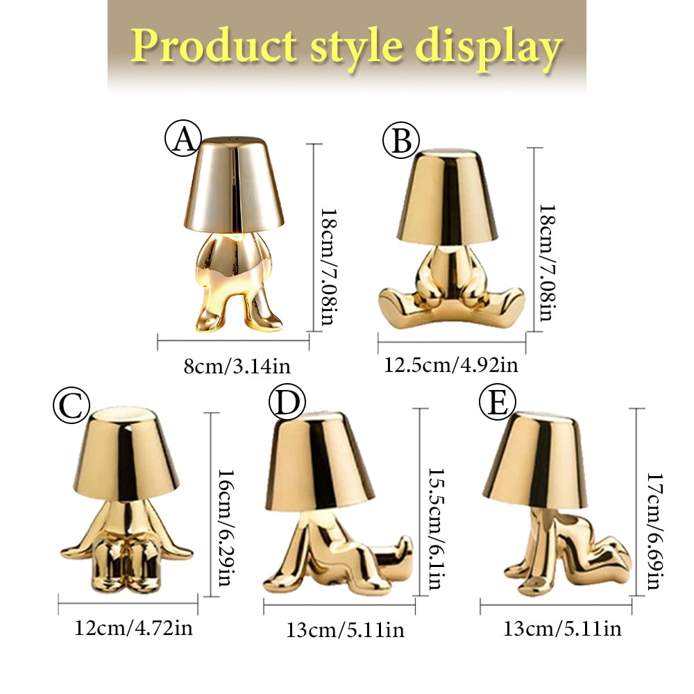 Golden Man Lamp