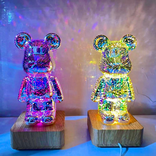 3D Fireworks Bear Lamp